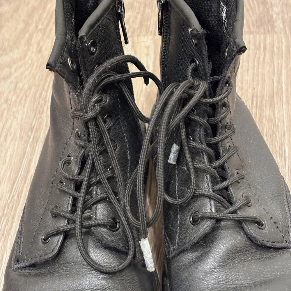 Dr. Martens Junior 1460 Softy T Black Leather Lace Up Combat Boots Unisex Kids 3